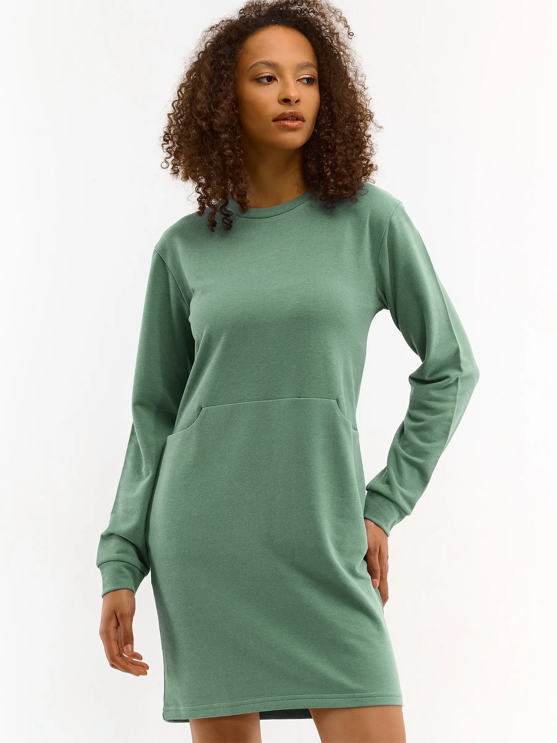 ladies sweatshirt dress Girls Black / 8 Gray SIZING TIPS Fit Nova Crewneck Sweatshirt Dress -