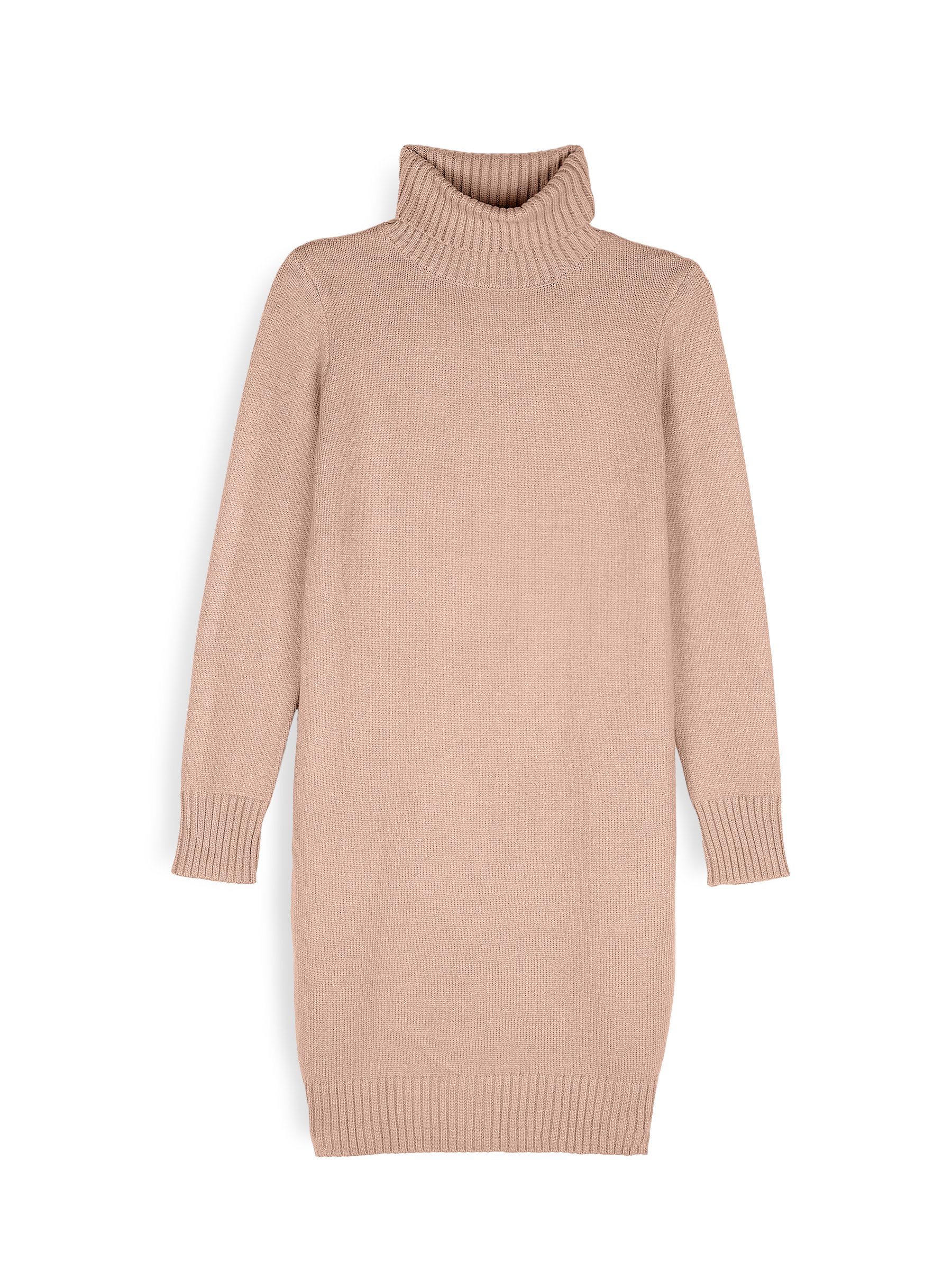 Ladies roll neck knitted dress | GATE