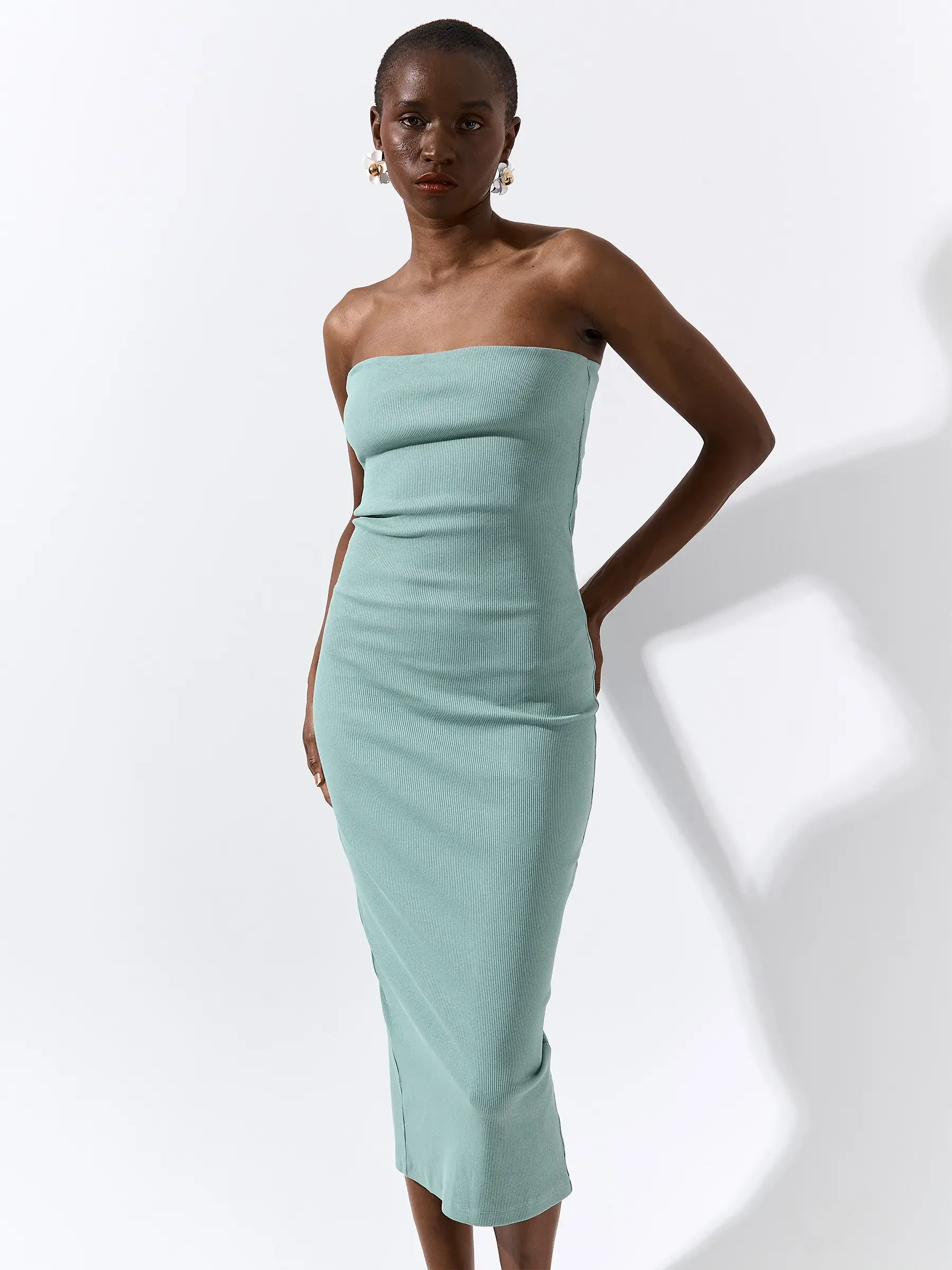 ribbed bodycon dress outfit Ladies ribbed bodycon dress