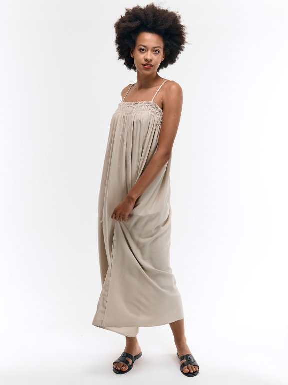 slim fit dress slacks Mist Green Tiered Ruffled Puff Sleeve Loose Fit Mini Dress Mist Green / XL / 97%Polyester+3%Elastane main image 0