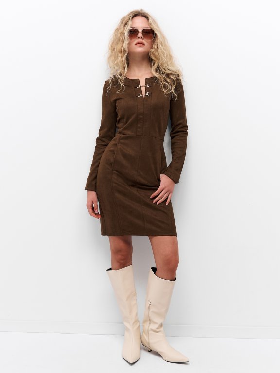 chinese dress ladies Double D Ranch Womens Suede Valley Trading Mini Dress – Saratoga Saddlery  Boutiques main image 1