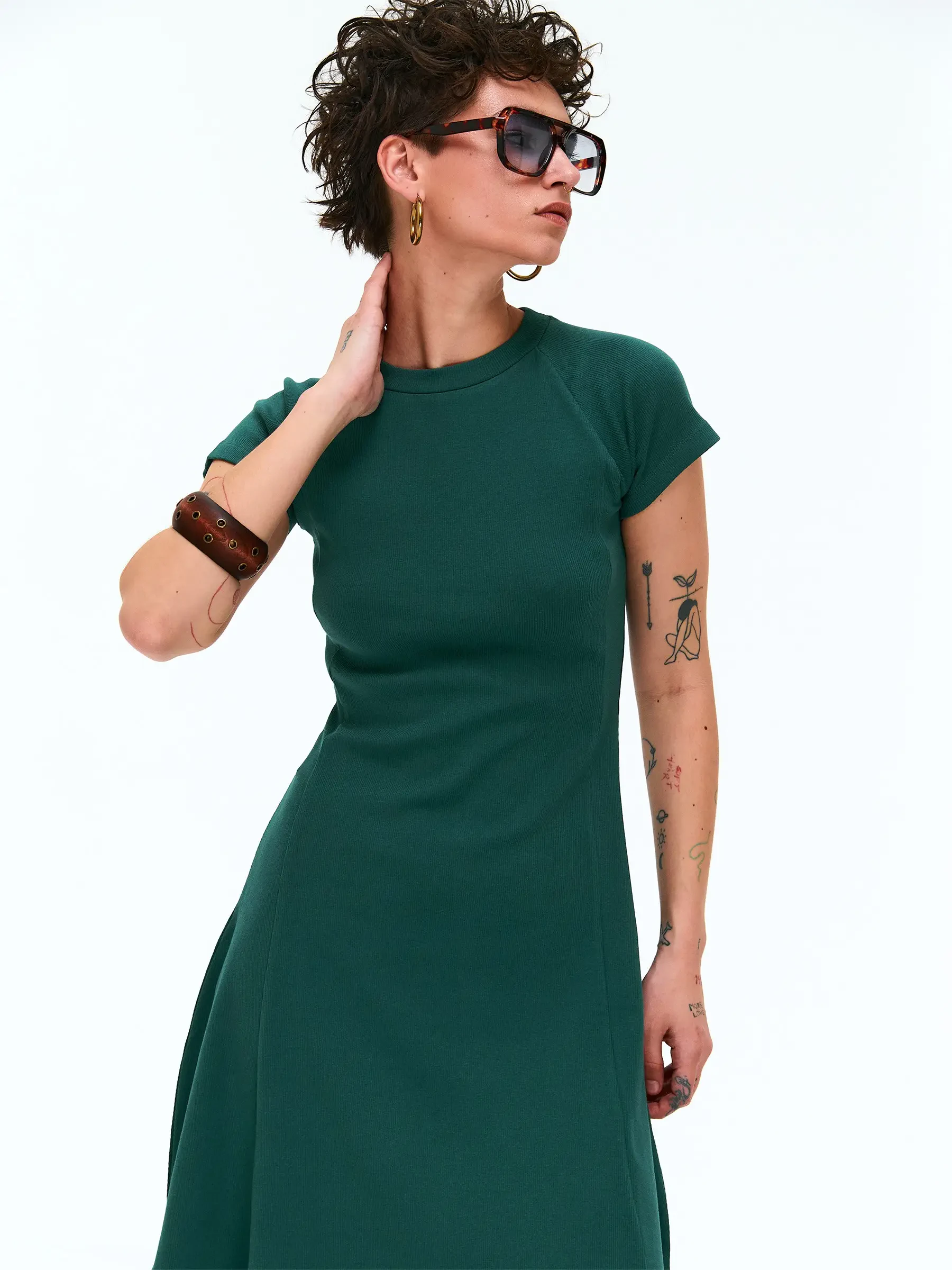 ladies ribbed dress mens cotton